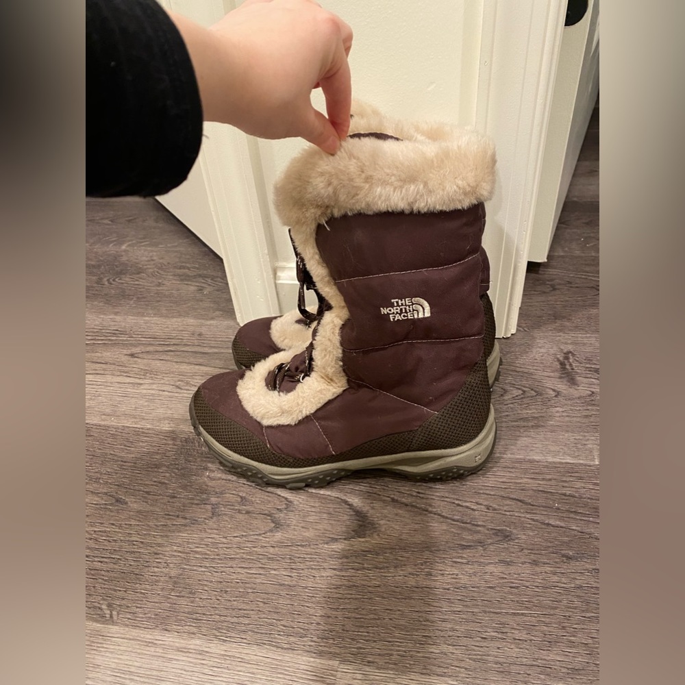 The North Face Brown/Purple Winter Fur Boots